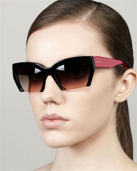 miu miu rasoir cutoff sunglasses